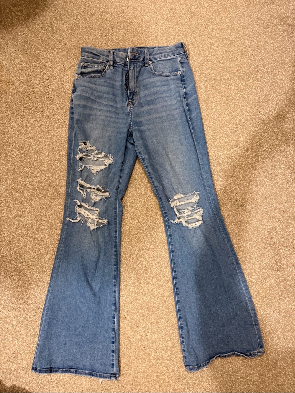 American Eagle Curvy Super High-Rise Flare Jeans Size 8 Regular